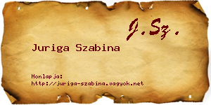 Juriga Szabina névjegykártya